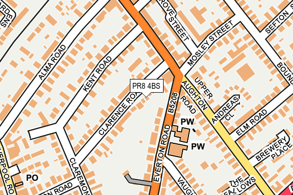 PR8 4BS map - OS OpenMap – Local (Ordnance Survey)