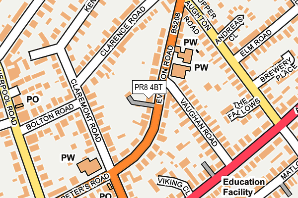 PR8 4BT map - OS OpenMap – Local (Ordnance Survey)