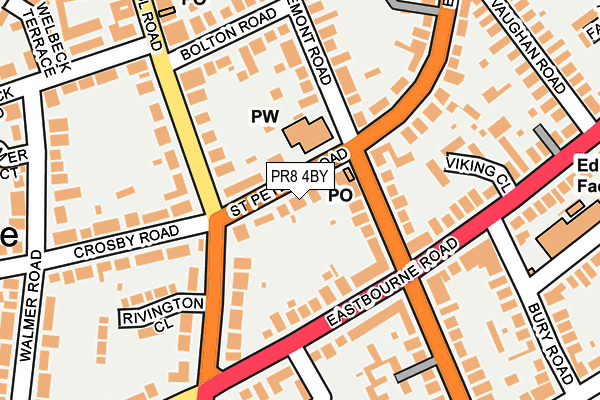 PR8 4BY map - OS OpenMap – Local (Ordnance Survey)