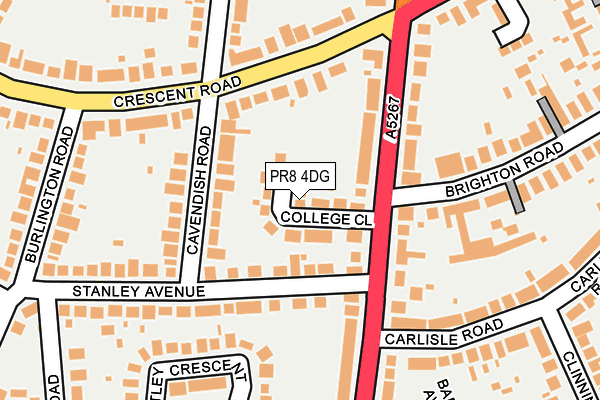 PR8 4DG map - OS OpenMap – Local (Ordnance Survey)