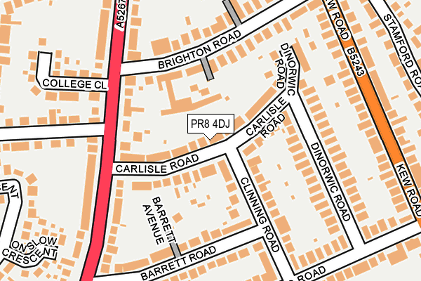 PR8 4DJ map - OS OpenMap – Local (Ordnance Survey)