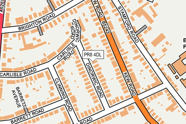 PR8 4DL map - OS OpenMap – Local (Ordnance Survey)