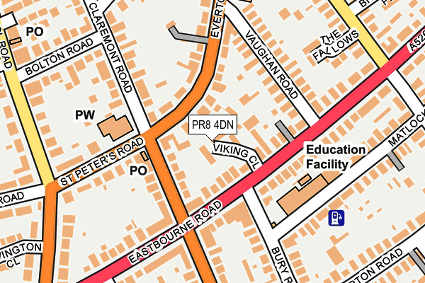 PR8 4DN map - OS OpenMap – Local (Ordnance Survey)