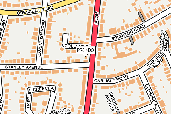 PR8 4DQ map - OS OpenMap – Local (Ordnance Survey)