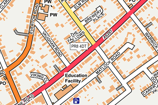 PR8 4DT map - OS OpenMap – Local (Ordnance Survey)