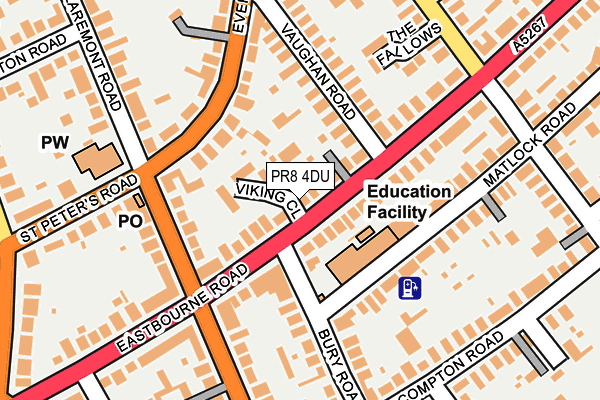 PR8 4DU map - OS OpenMap – Local (Ordnance Survey)