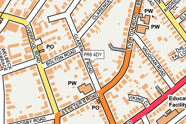 PR8 4DY map - OS OpenMap – Local (Ordnance Survey)