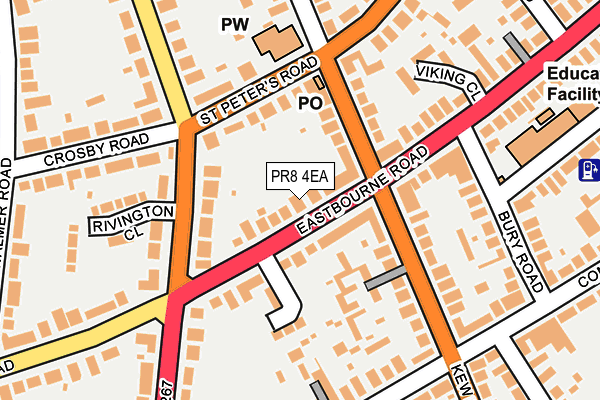 PR8 4EA map - OS OpenMap – Local (Ordnance Survey)