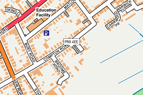 PR8 4EE map - OS OpenMap – Local (Ordnance Survey)