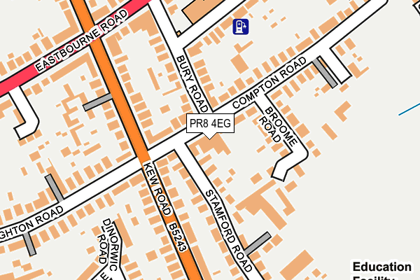 PR8 4EG map - OS OpenMap – Local (Ordnance Survey)