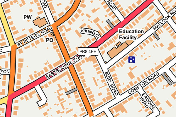 PR8 4EH map - OS OpenMap – Local (Ordnance Survey)