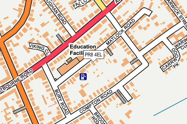 PR8 4EL map - OS OpenMap – Local (Ordnance Survey)