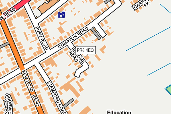 PR8 4EQ map - OS OpenMap – Local (Ordnance Survey)