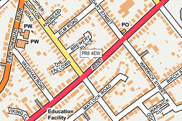 PR8 4EW map - OS OpenMap – Local (Ordnance Survey)