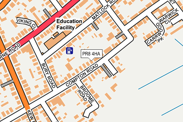 PR8 4HA map - OS OpenMap – Local (Ordnance Survey)