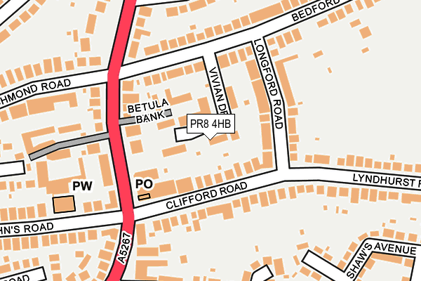 PR8 4HB map - OS OpenMap – Local (Ordnance Survey)