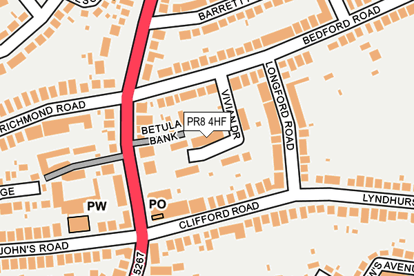 PR8 4HF map - OS OpenMap – Local (Ordnance Survey)