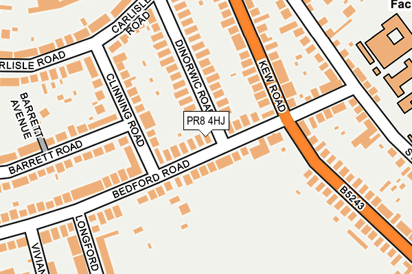 PR8 4HJ map - OS OpenMap – Local (Ordnance Survey)