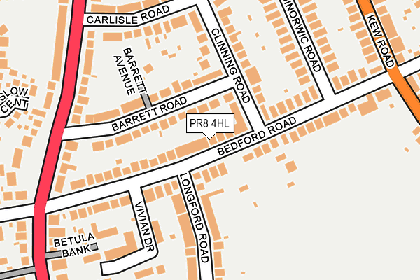 PR8 4HL map - OS OpenMap – Local (Ordnance Survey)