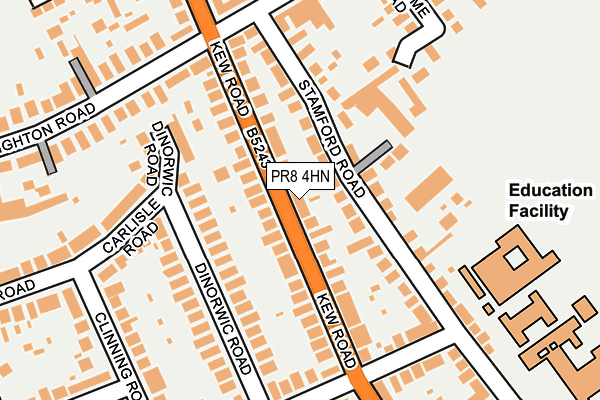 PR8 4HN map - OS OpenMap – Local (Ordnance Survey)