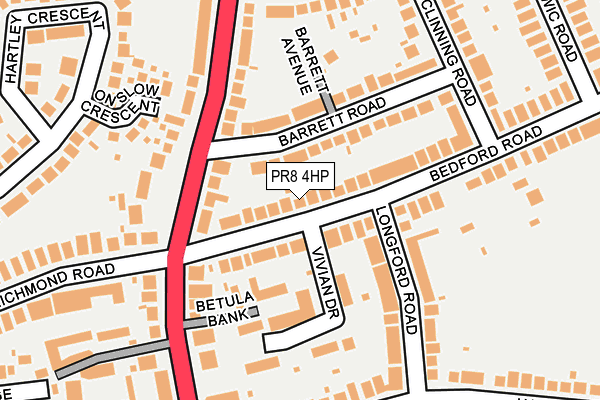 PR8 4HP map - OS OpenMap – Local (Ordnance Survey)