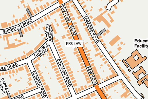 PR8 4HW map - OS OpenMap – Local (Ordnance Survey)