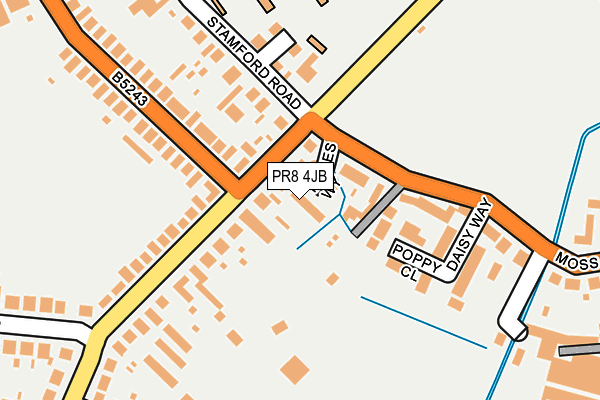 PR8 4JB map - OS OpenMap – Local (Ordnance Survey)