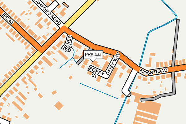 PR8 4JJ map - OS OpenMap – Local (Ordnance Survey)