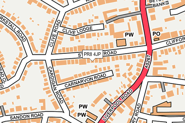 PR8 4JP map - OS OpenMap – Local (Ordnance Survey)