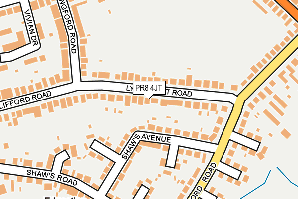 PR8 4JT map - OS OpenMap – Local (Ordnance Survey)