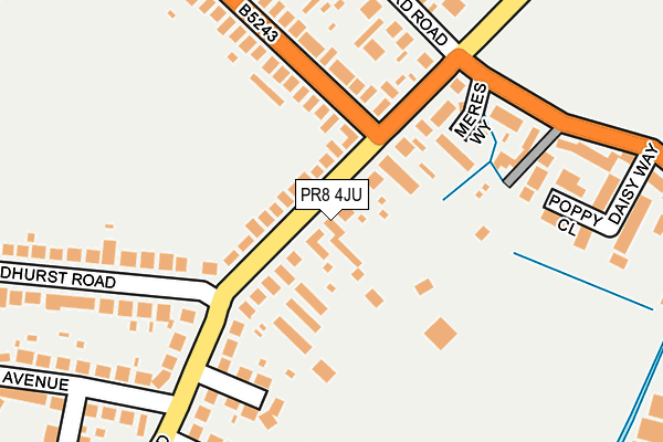PR8 4JU map - OS OpenMap – Local (Ordnance Survey)
