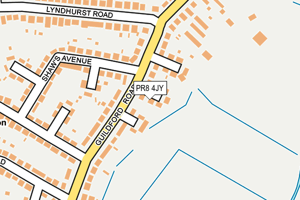 PR8 4JY map - OS OpenMap – Local (Ordnance Survey)