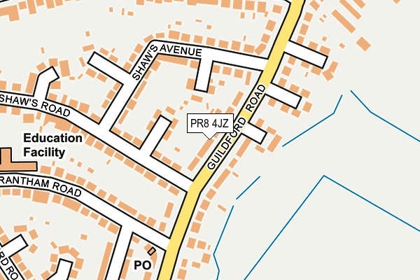 PR8 4JZ map - OS OpenMap – Local (Ordnance Survey)