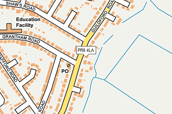 PR8 4LA map - OS OpenMap – Local (Ordnance Survey)