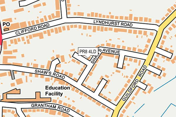 PR8 4LD map - OS OpenMap – Local (Ordnance Survey)
