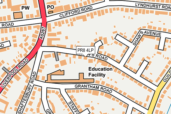 PR8 4LP map - OS OpenMap – Local (Ordnance Survey)