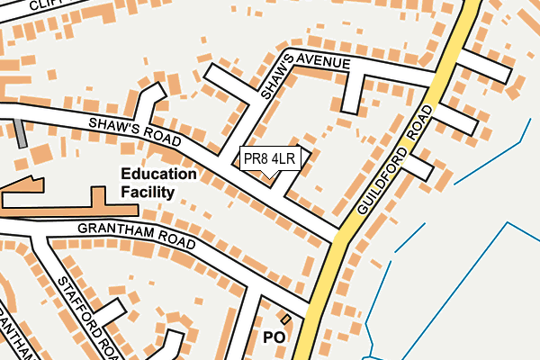 PR8 4LR map - OS OpenMap – Local (Ordnance Survey)