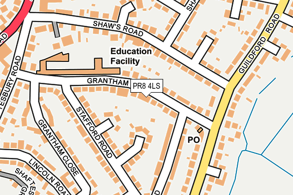 PR8 4LS map - OS OpenMap – Local (Ordnance Survey)