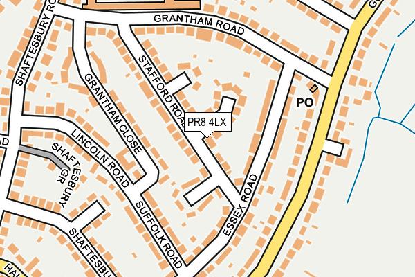 PR8 4LX map - OS OpenMap – Local (Ordnance Survey)