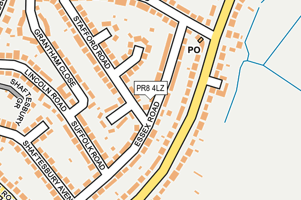 PR8 4LZ map - OS OpenMap – Local (Ordnance Survey)