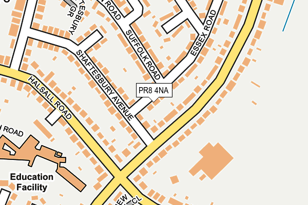 PR8 4NA map - OS OpenMap – Local (Ordnance Survey)