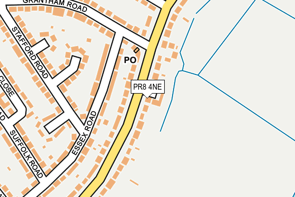 PR8 4NE map - OS OpenMap – Local (Ordnance Survey)