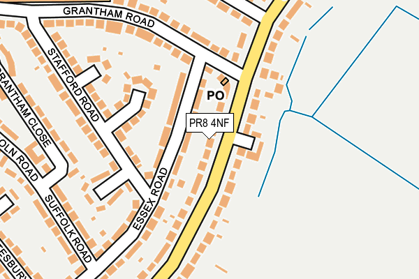 PR8 4NF map - OS OpenMap – Local (Ordnance Survey)