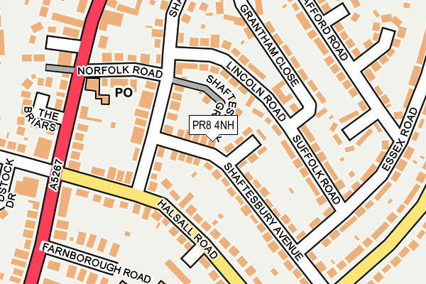 PR8 4NH map - OS OpenMap – Local (Ordnance Survey)