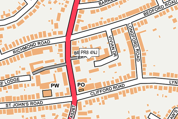 PR8 4NJ map - OS OpenMap – Local (Ordnance Survey)