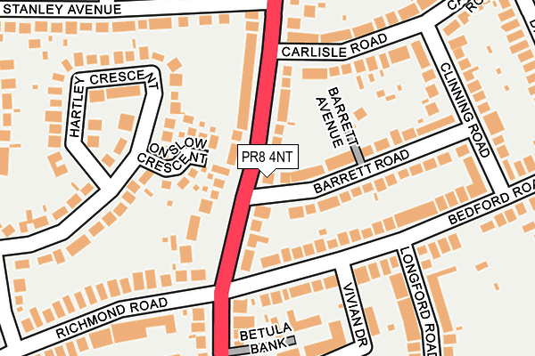 PR8 4NT map - OS OpenMap – Local (Ordnance Survey)