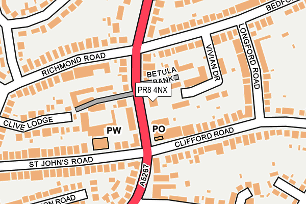 PR8 4NX map - OS OpenMap – Local (Ordnance Survey)