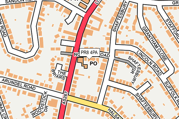 PR8 4PA map - OS OpenMap – Local (Ordnance Survey)