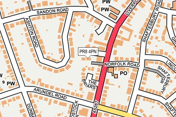 PR8 4PN map - OS OpenMap – Local (Ordnance Survey)