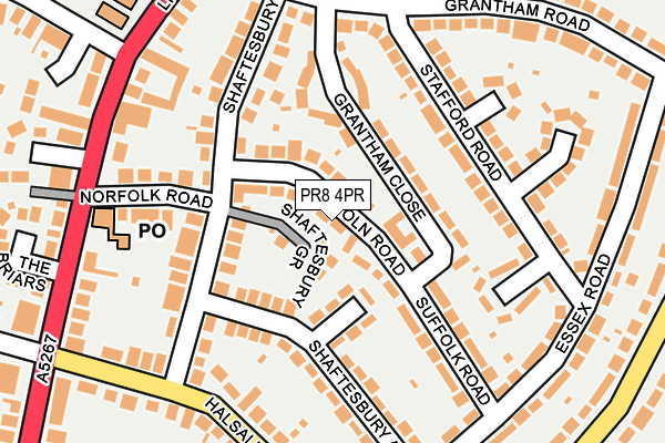 PR8 4PR map - OS OpenMap – Local (Ordnance Survey)